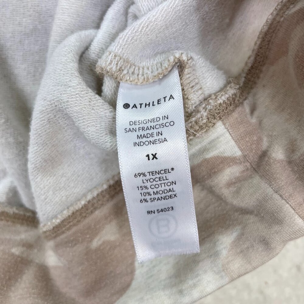 Athleta Balance Pullover Sweatshirt Ultra Soft Camo Oatmeal Heather Size 1X - Picture 5 of 7